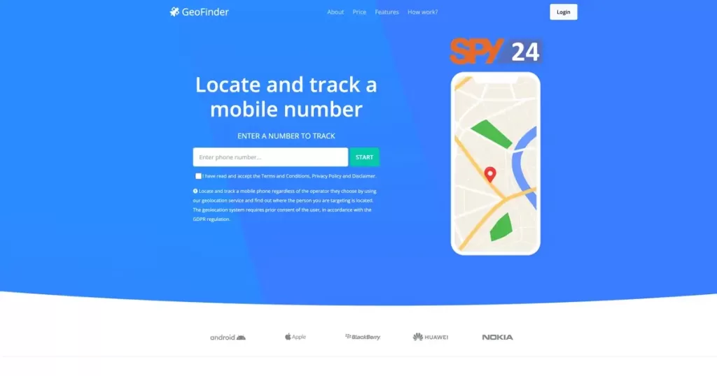 GEOfinder: Phone Tracker App Without Phone Tracker by Number