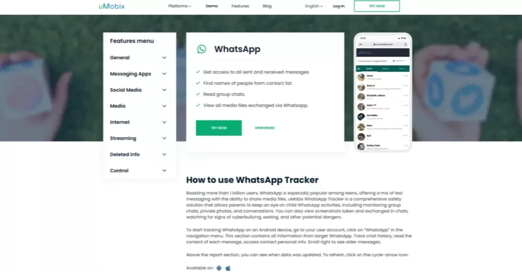uMobix Is a Versatile Whatsapp Tracking App