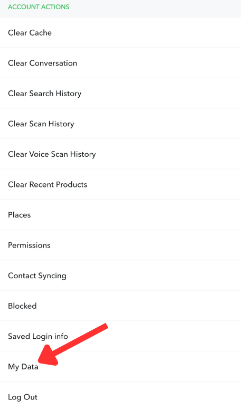 Step 3: Click on the My data, which lies right at the bottom of the page. 