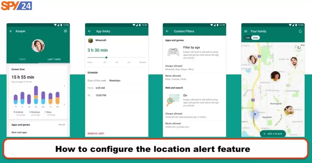 How to configure the location alert feature
