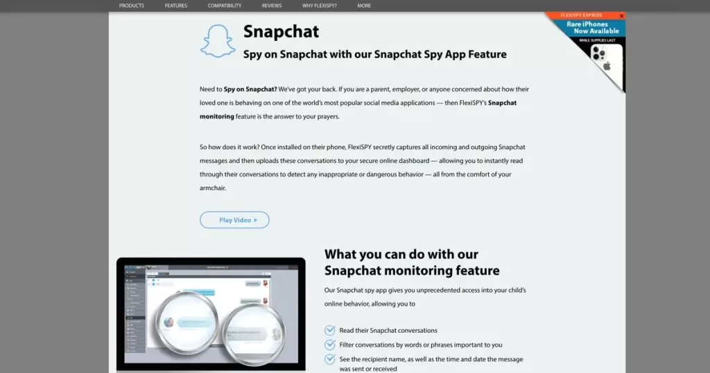 Flexispy: Snapchat Spyware for iPhone