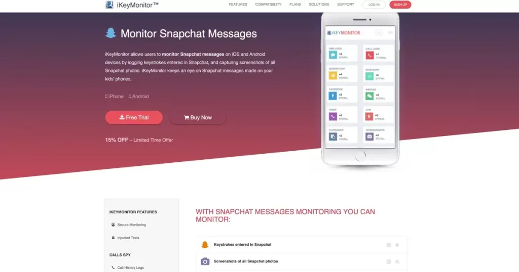 iKeyMonitor: Spy App That Monitors Snapchat