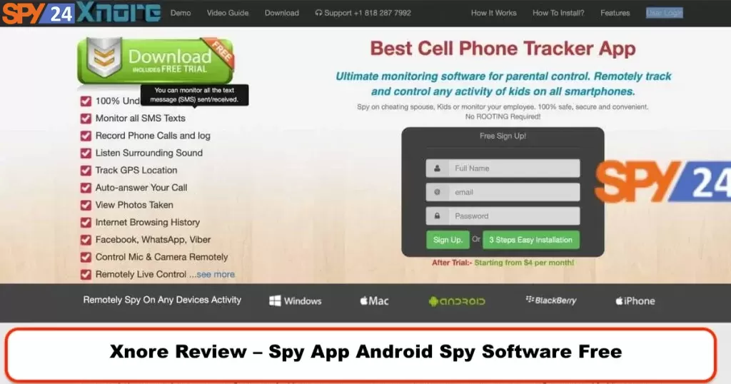 Xnore Review 2023 - Spy App Android Spy Software Free