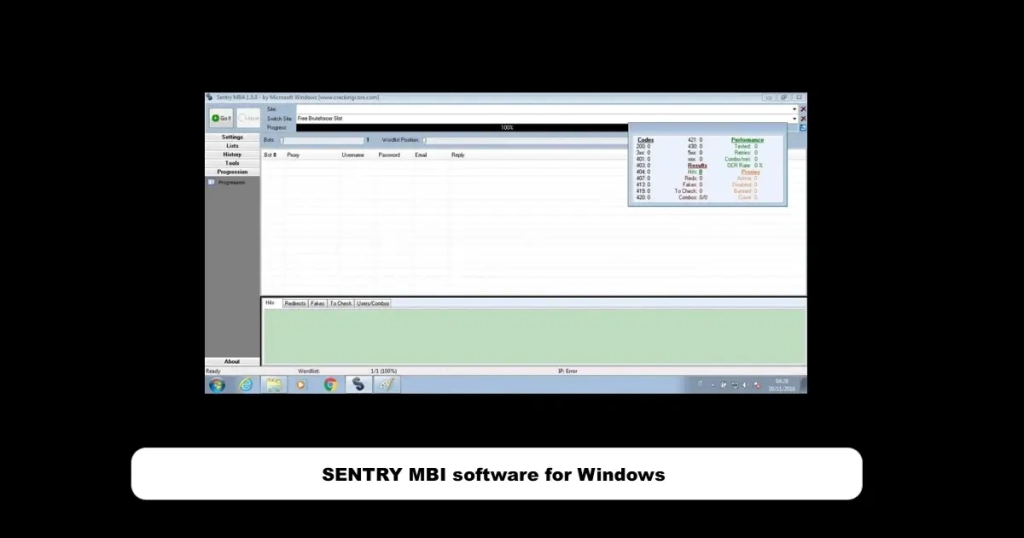 SENTRY MBI software for Windows 