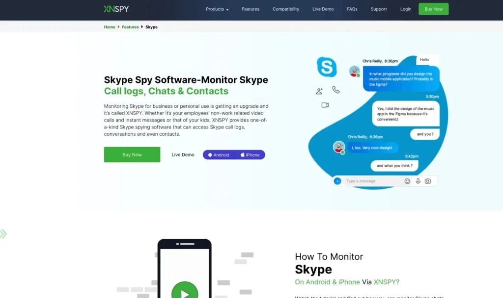 XNSPY - Free Skype Spy For IPhone / Android