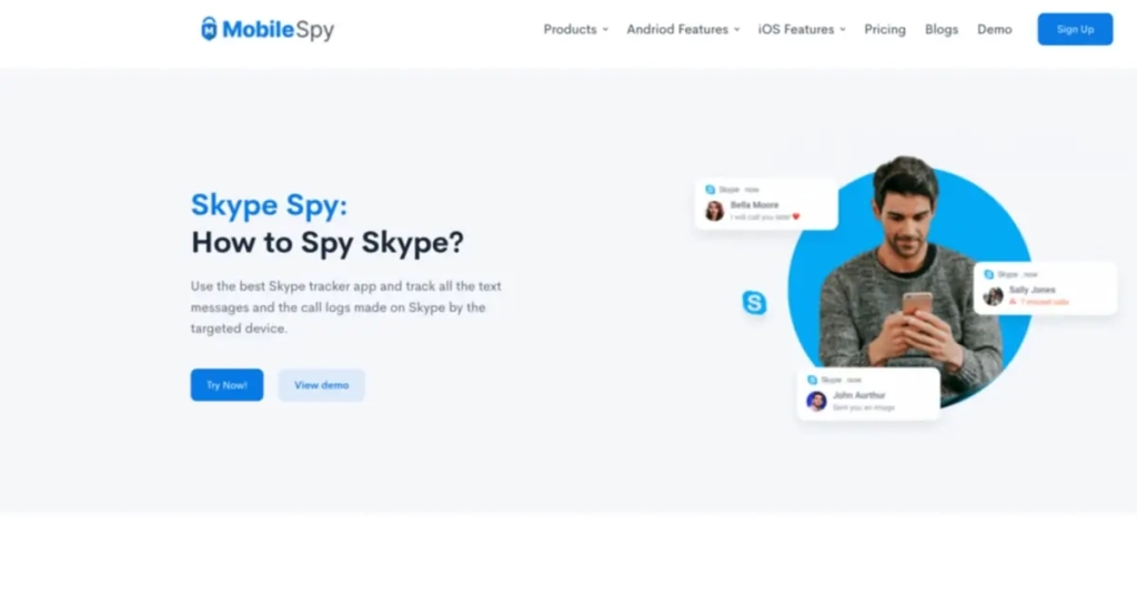 MobileSpy - Skype Tracking Free For Android Phones
