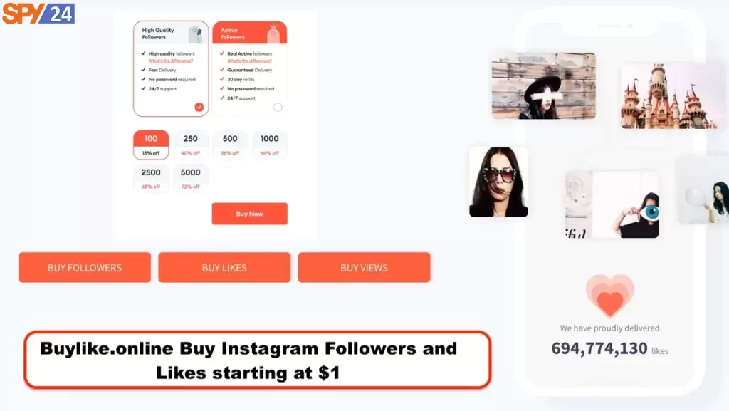 Buy Instagram Followers and Likes starting at $1