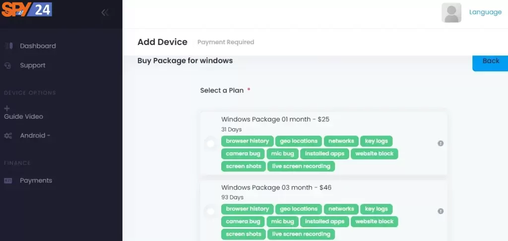 For Windows Packages, the costs are: