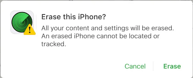 Erase iPhone