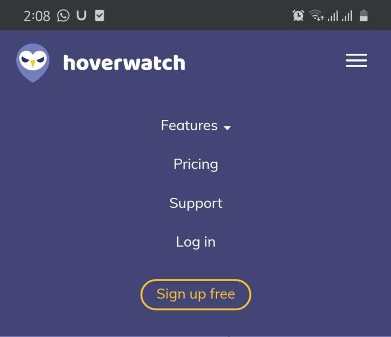 Creating an Account on Hoverwatch
