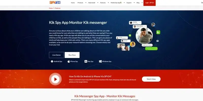 Kik messages Spy App