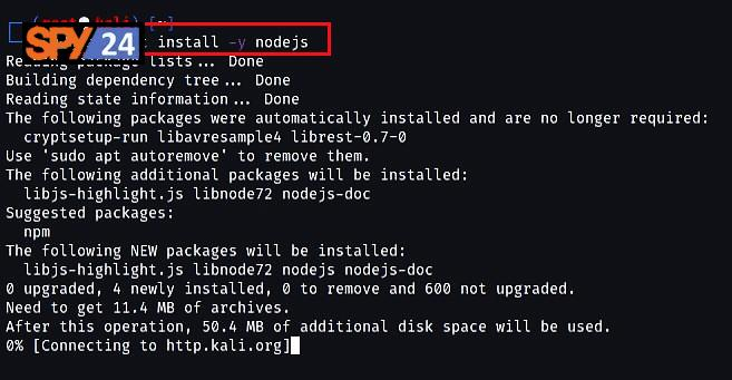 sudo apt-get install -y nodejs