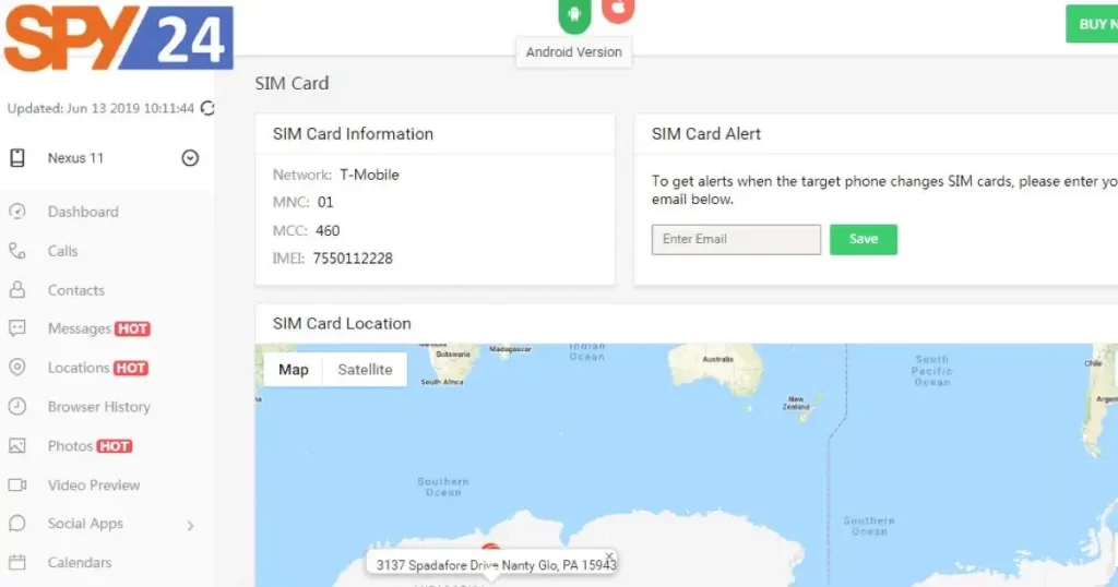 SPY24 SIM Card Tracker