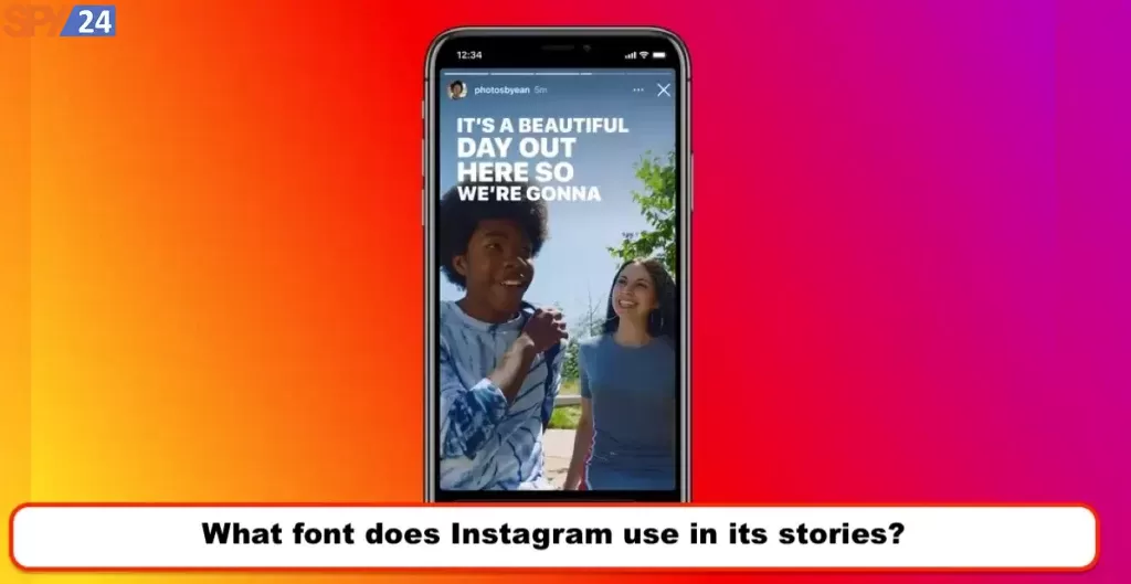 What font does Instagram use in its stories?