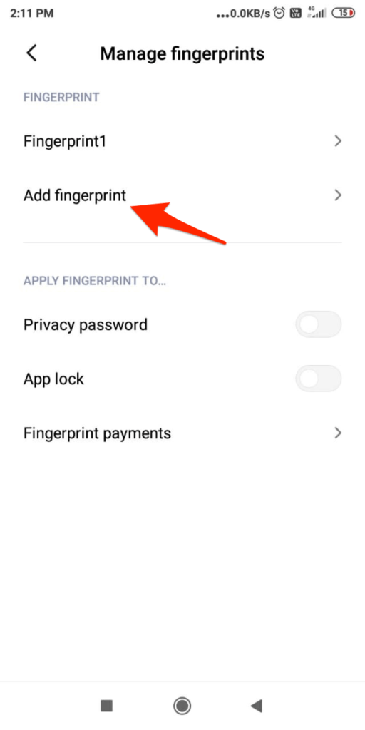 You can add a new fingerprint.