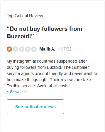 What does the Buzzoid community say about it?