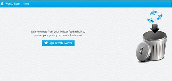 Delete Tweets on Twitter with TweetDelete service