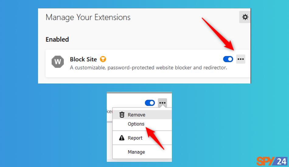 Block Site extension