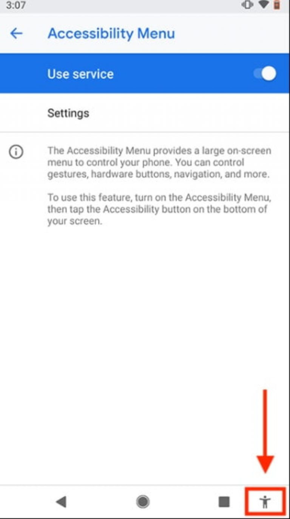 Enabling the Accessibility Menu