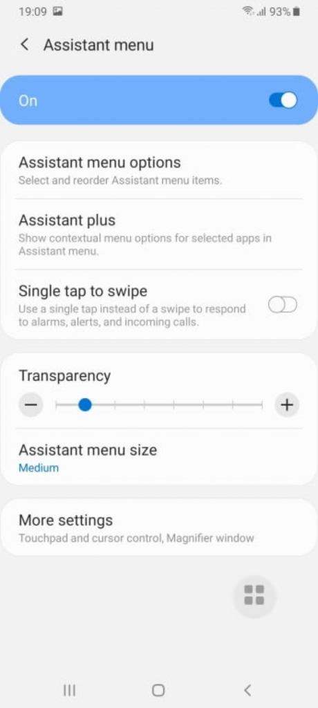 Assistant Menu