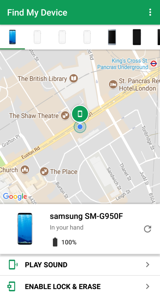 Tracking Samsung Phone Using Find My Device