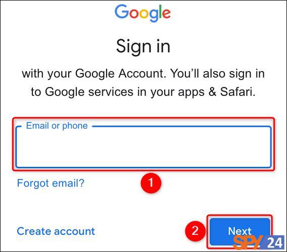 enter your Gmail address