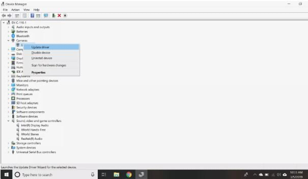 How to update webcam drivers in Windows 10?