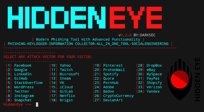 Hidden Eye: iCloud Phishing Tool