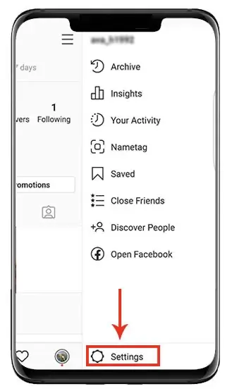  Instagram Settings section