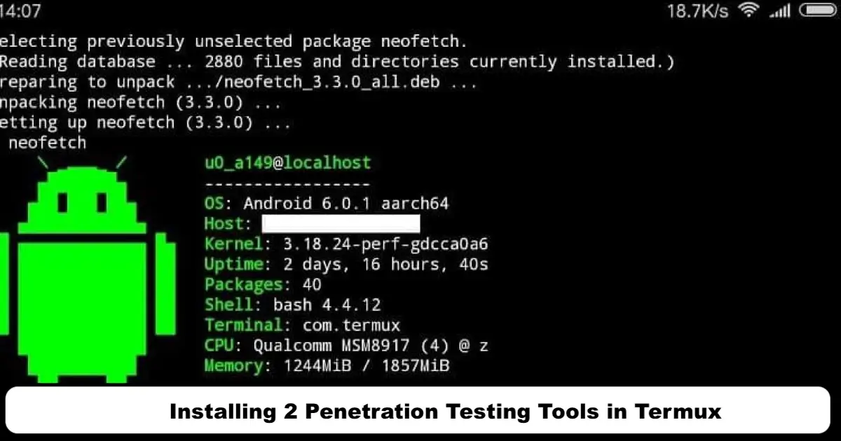 Installing 2 Penetration Testing Tools in Termux