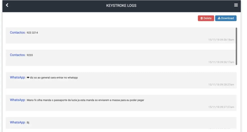 Keylogging