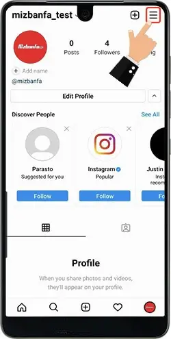 Recovering a hacked Instagram account through an application