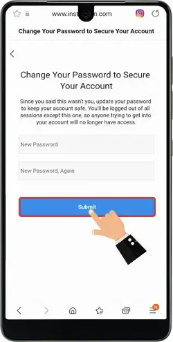 new password for your Instagram account