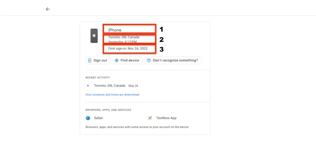 all devices connected to your Google account