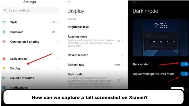 How to take a long screenshot on Xiaomi? How can we capture a tall screenshot on Xiaomi?