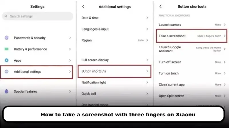 How to take a screenshot with three fingers on Xiaomi; How to take a screenshot with three fingers?
