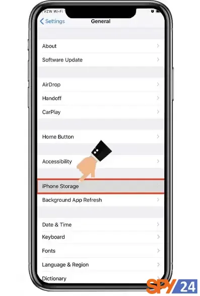 iPhone storage option