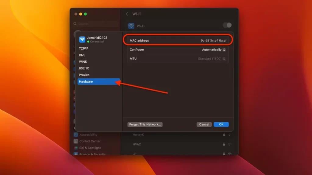 how to find mac address on macos1