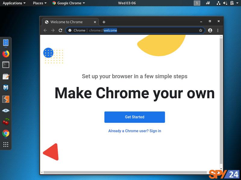 Now run Google Chrome 