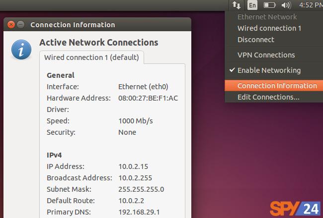 How to obtain IP and MAC Addresses in Ubuntu?