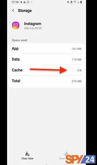 amount of cache memory space