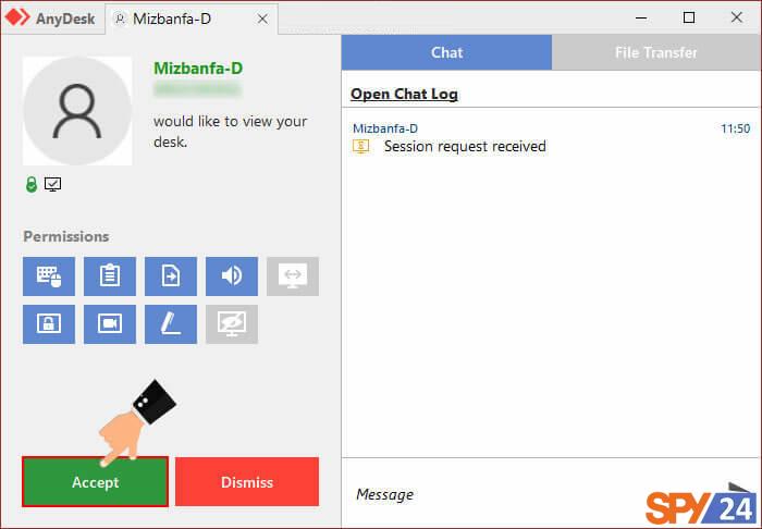 Once permission for remote access 