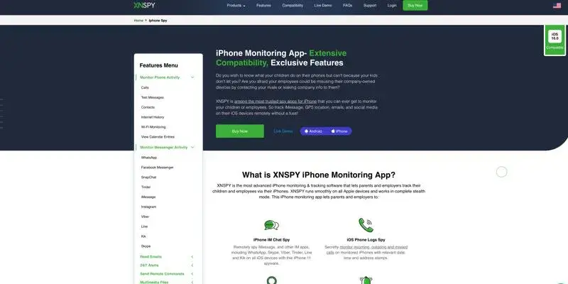 XNSPY - The Advanced Stealth Spy App for iPhone Monitoring