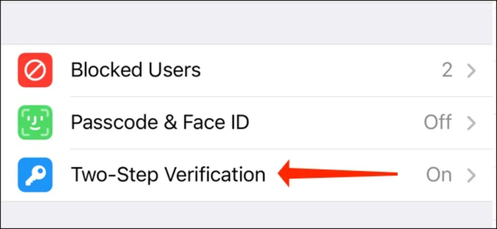 Tap on Two-Step Verification