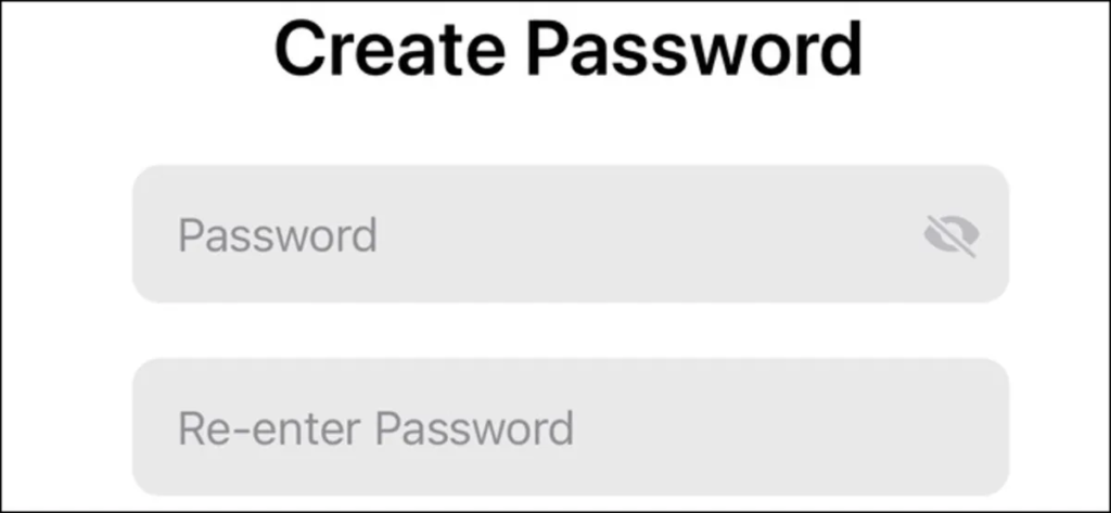 Enter a strong password that you will remember